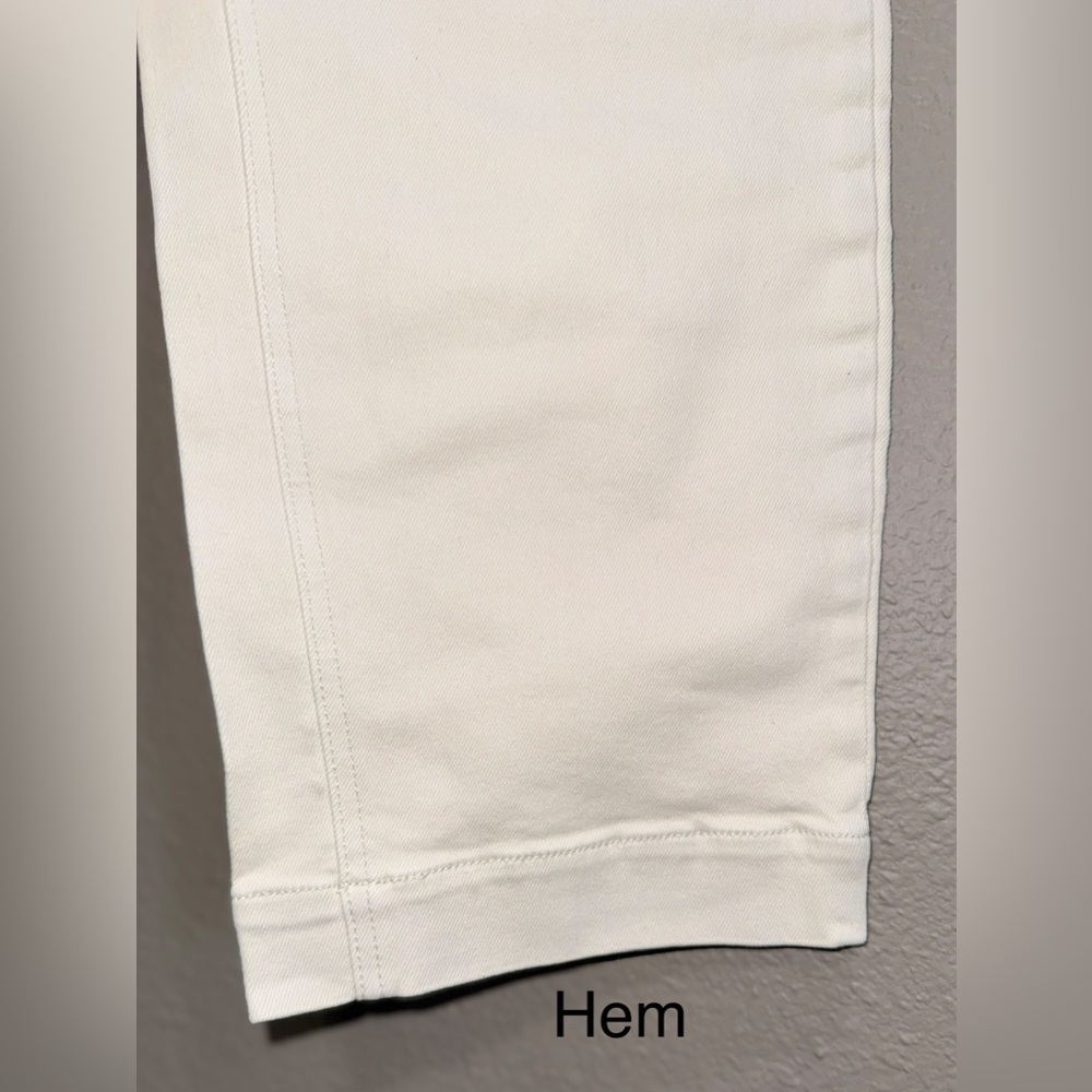 Everlane Cropped Straight Regular High Rise Wide Hem Cream Pockets Pants Size 6 - Picture 7 of 13